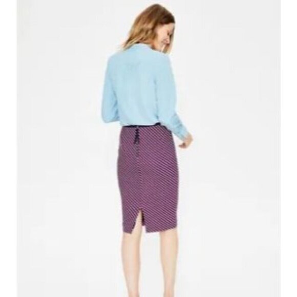 Boden‎ Wine Trellis Hampshire Ponte Geometric Print Pencil Skirt Womens Size 4R - Picture 2 of 7